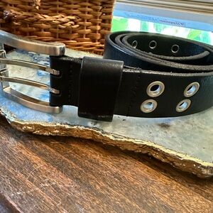 Men’s black supple leather belt from Donald Pliner… excellent condition size 38